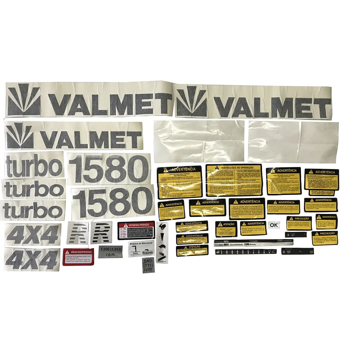 Jogo de Decalque Adesivo - Valmet 1580 - 4X4 Turbo